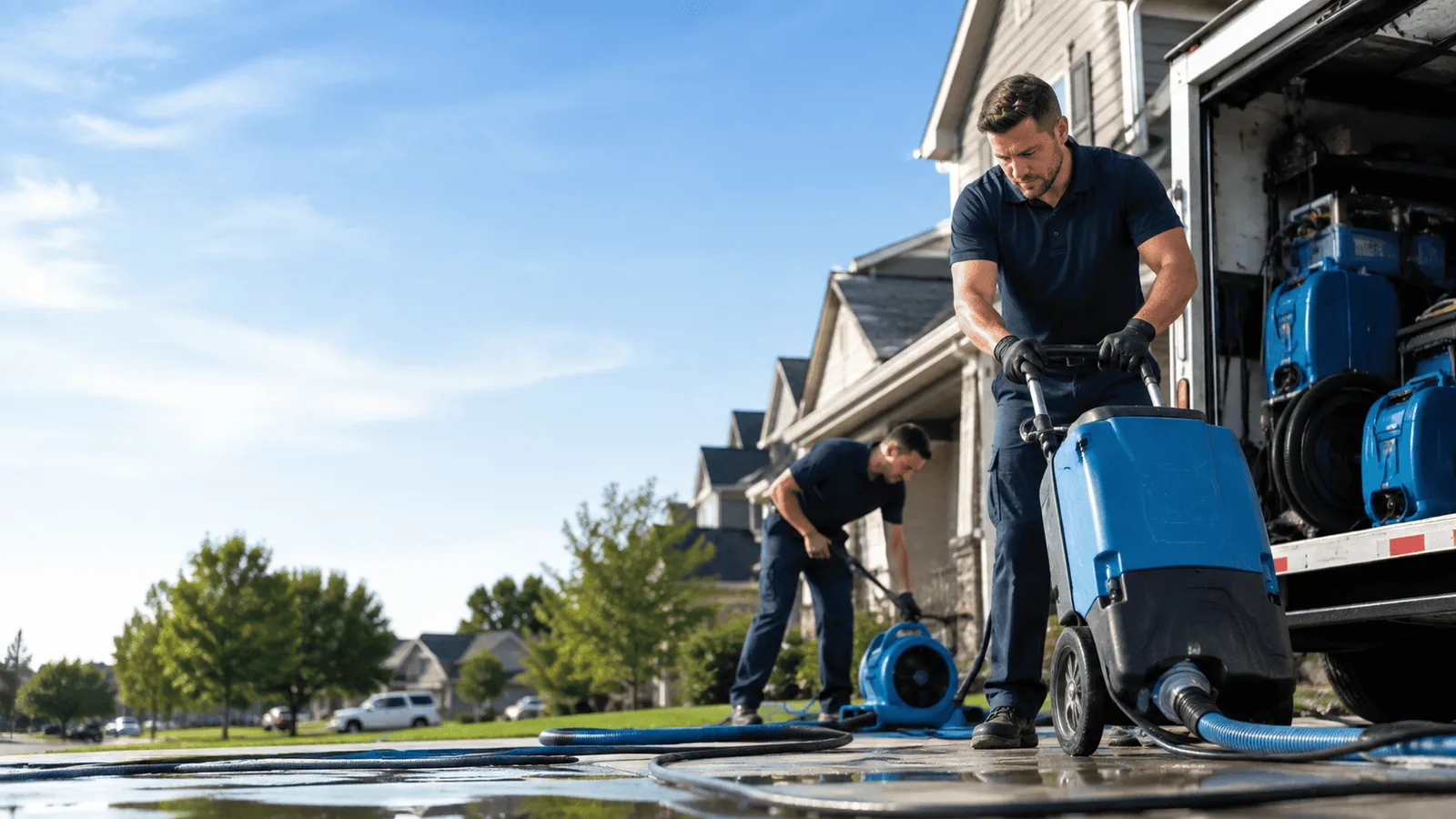 Dehumidification being performed in South Richmond Hill, NY
